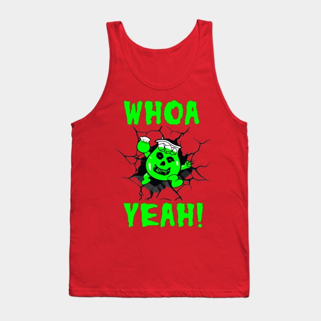 Ghoul Aid - Whoa Yeah! Crimson Ghost Mashup Green Tank Top by Controlled Chaos